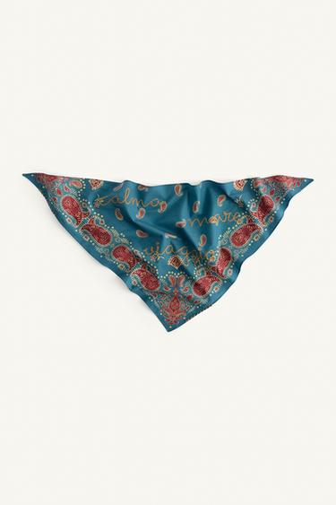 LIMITED EDITION PRINTED BANDANA - Blue by Zara - Image 4