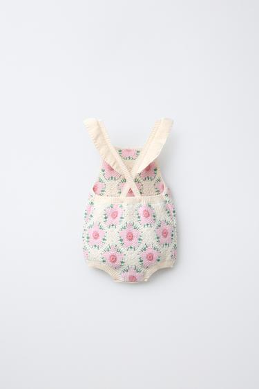 BODY CROCHET FLEURS - Écru de Zara - Image 1
