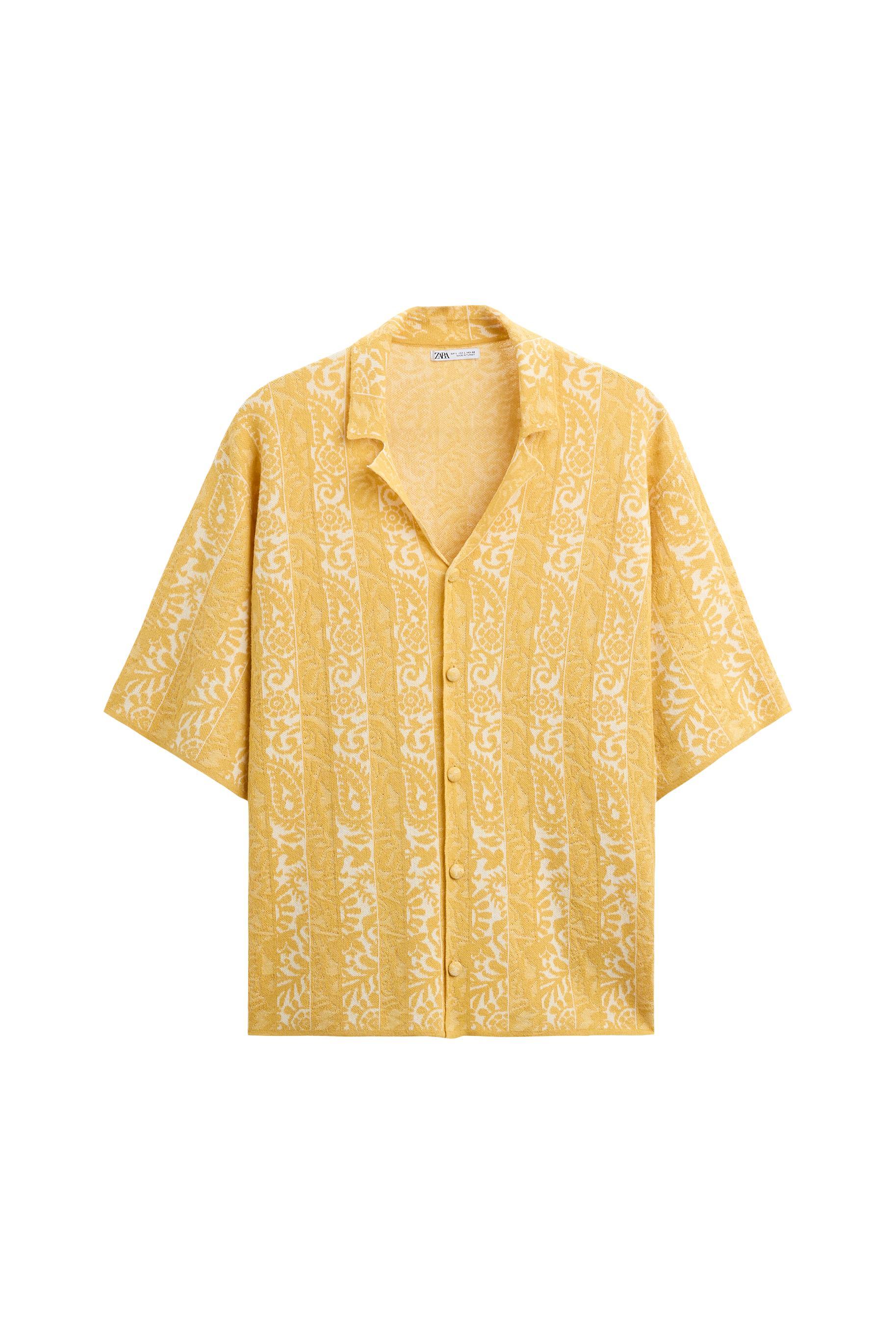 トップス NOUNLESS REVERSIBLE JACQUARD KNIT SHIRT CONTRASTING JACQUARD KNIT SHIRT | SECOND HAND | Zara Preowned