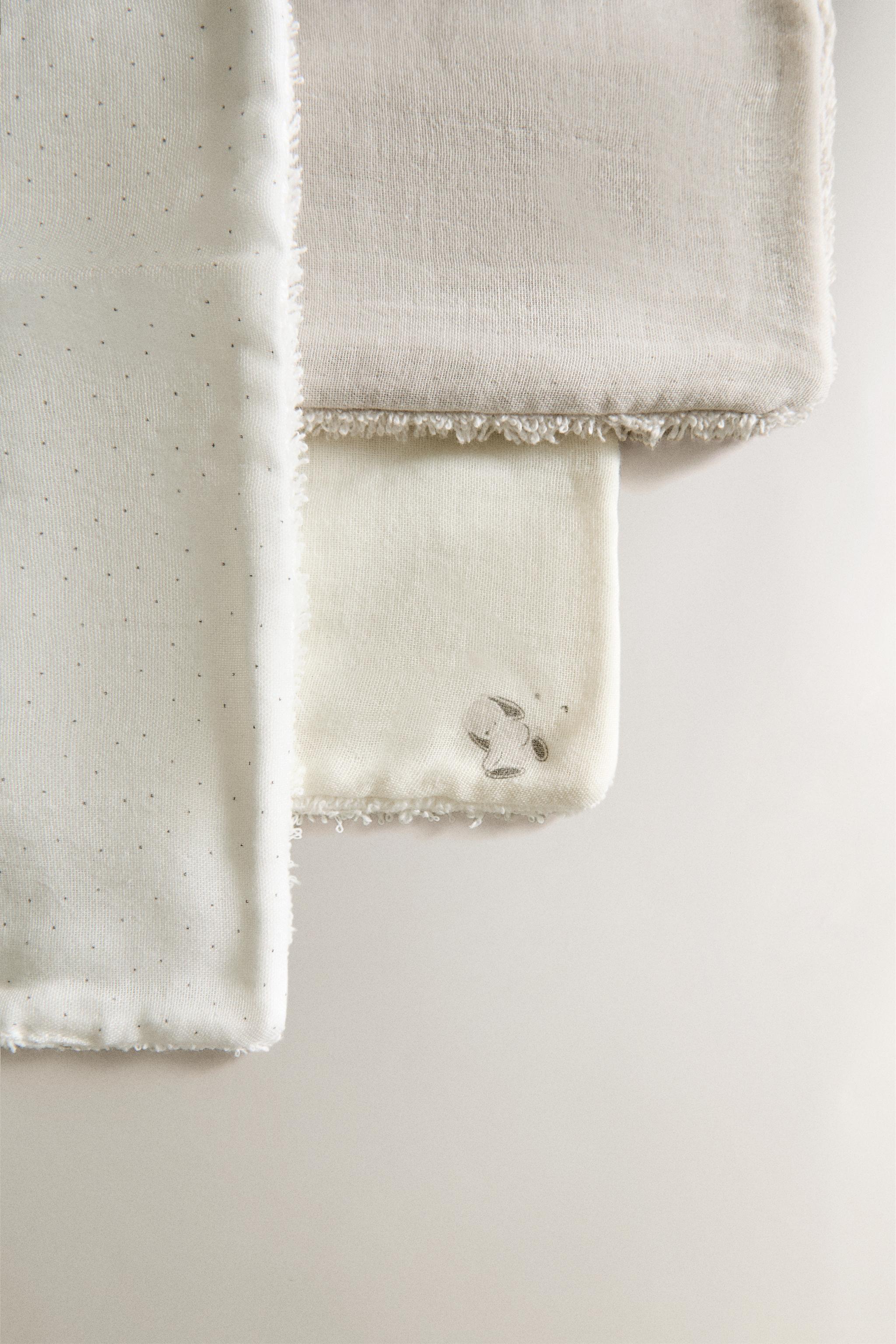 MINI SERVIETTE BÉBÉ LAPINS (PACK DE 3)