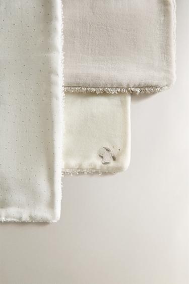 MINI BUNNY BABY TOWEL (PACK OF 3) - Cream by Zara - Image 2