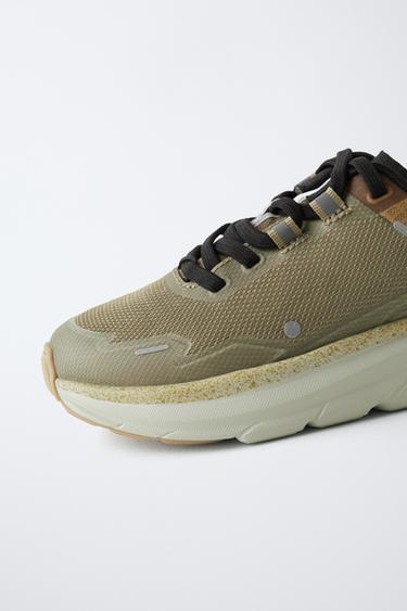 TRAINERS WITH DETAILING ON THE SOLE - Khaki Green by Zara - Image 4
