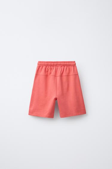 T-SHIRT AND BERMUDA SHORTS SET WITH LABEL - Coral by Zara - Image 4