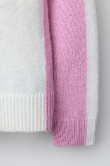 COLOUR BLOCK KNIT JUMPER SKI COLLECTION - Pink by Zara - Image 3