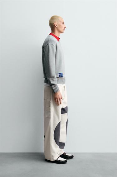 PANTALON LOGO CONTRASTÉ CHAMPION ® X ZARA - Écru de Zara - Image 3