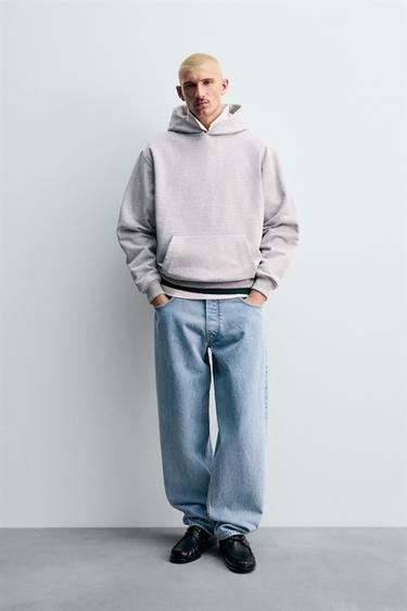 JEANS LOOSE TAPERED FIT CHAMPION ® X ZARA - Biru muda dari Zara - Gambar 0
