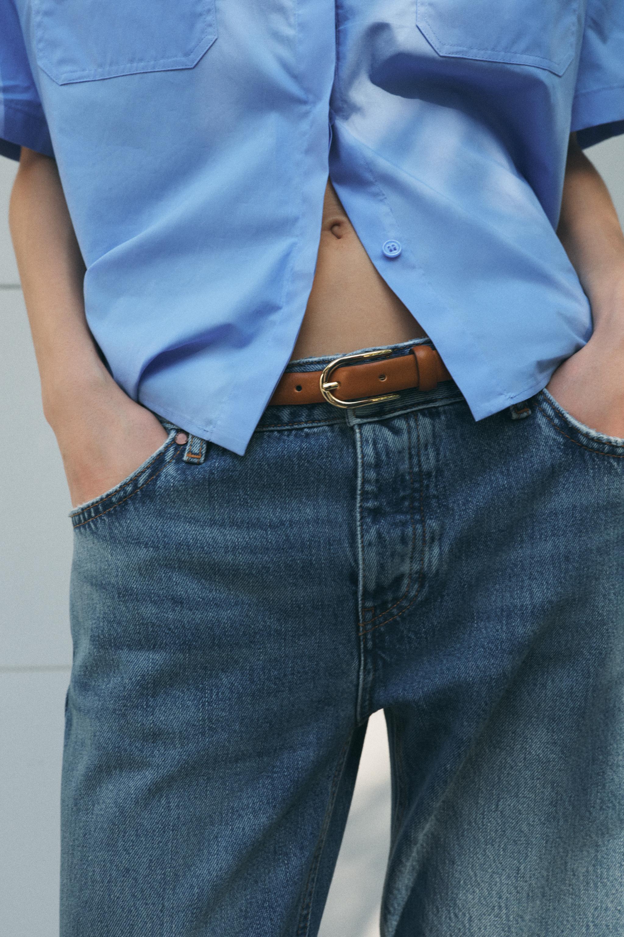 THIN LEATHER BELT - Caramel | ZARA United States