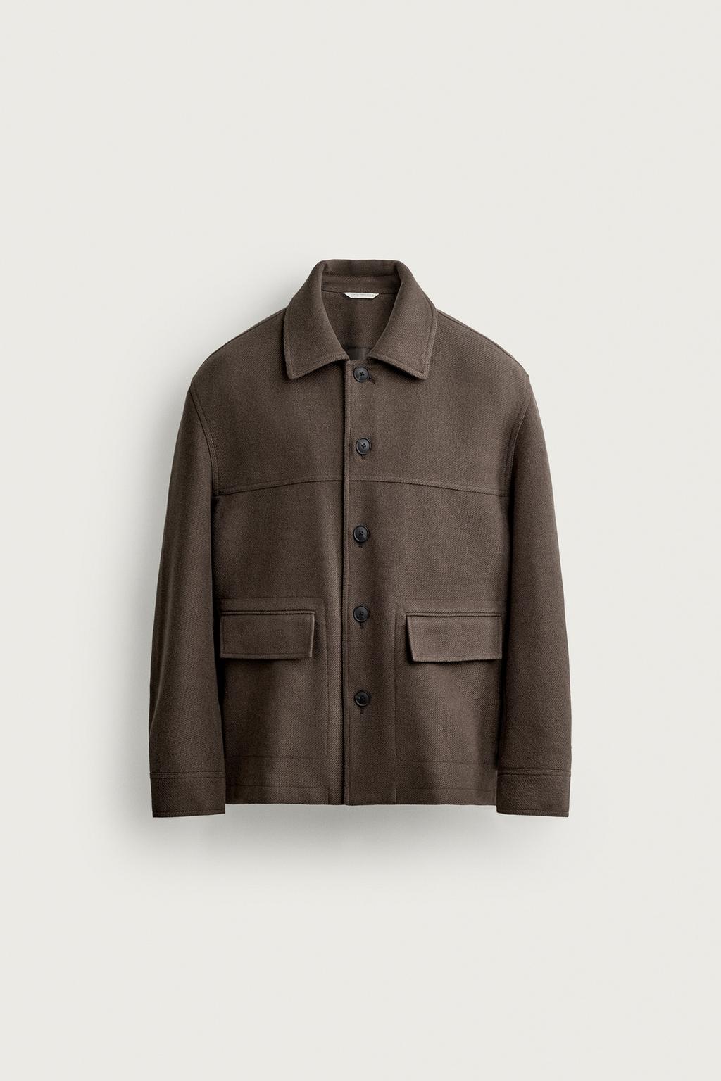 WOOL EFFECT REGULAR FIT 3/4 LENGTH COAT