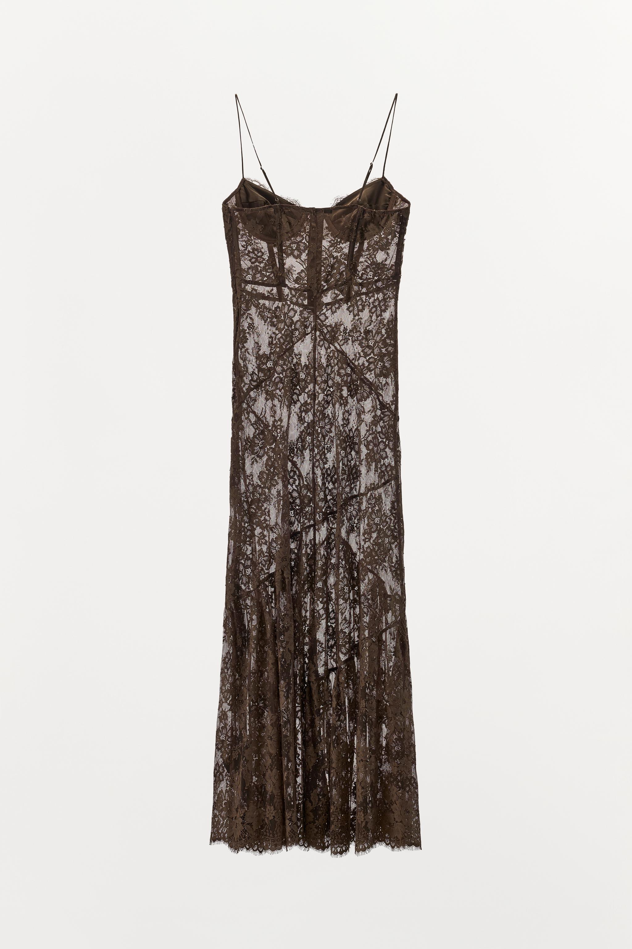 LACE STRAPPY DRESS WITH RINGS