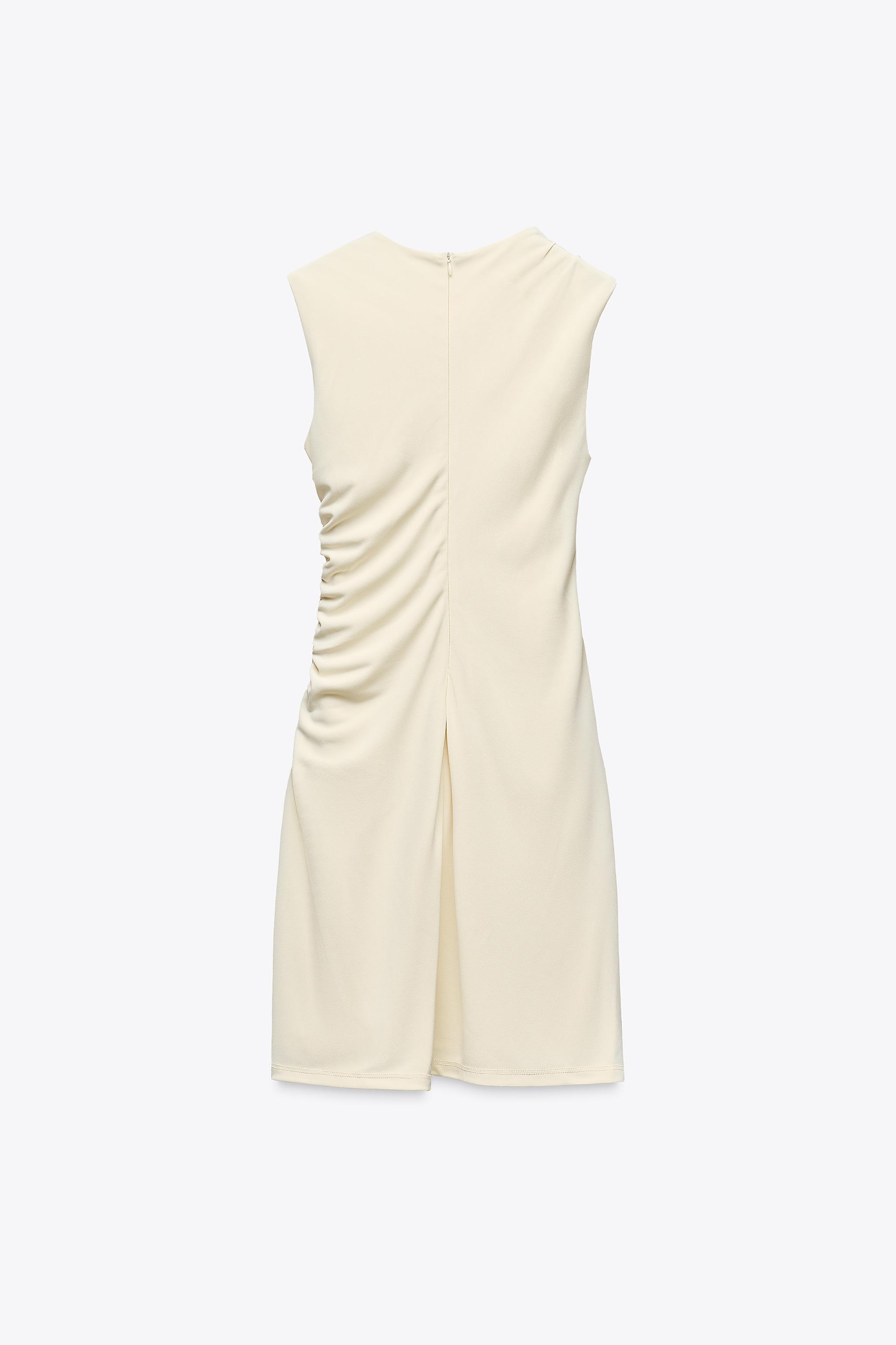 ショート丈ドレープワンピース - エクリュ | ZARA Japan / 日本