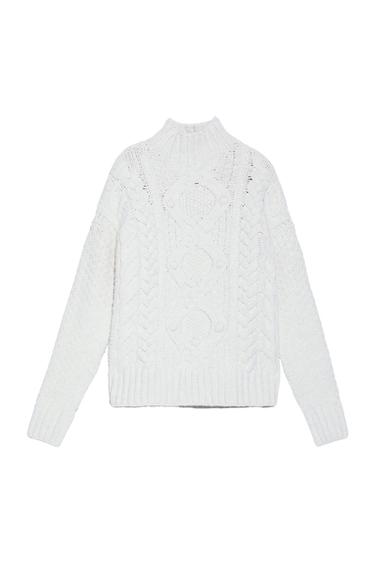 CABLE-KNIT SWEATER