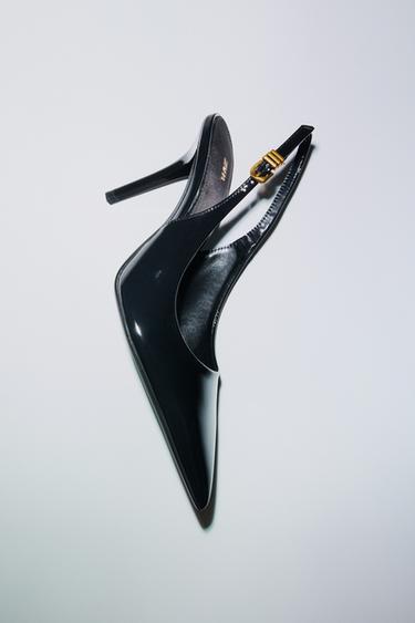 METAL BUCKLE HEELS - Black by Zara
