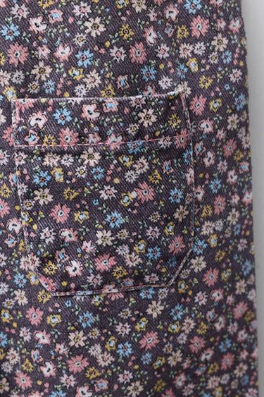 SALOPETTE IMPRIMÉ FLEURS - Marron de Zara - Image 3