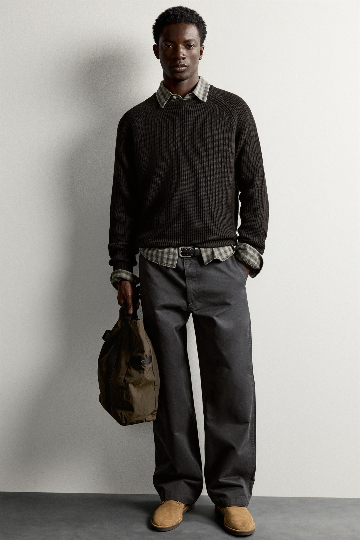 Мужская сумка Zara Technical Shopper, цвет: Коричневый — фото 1