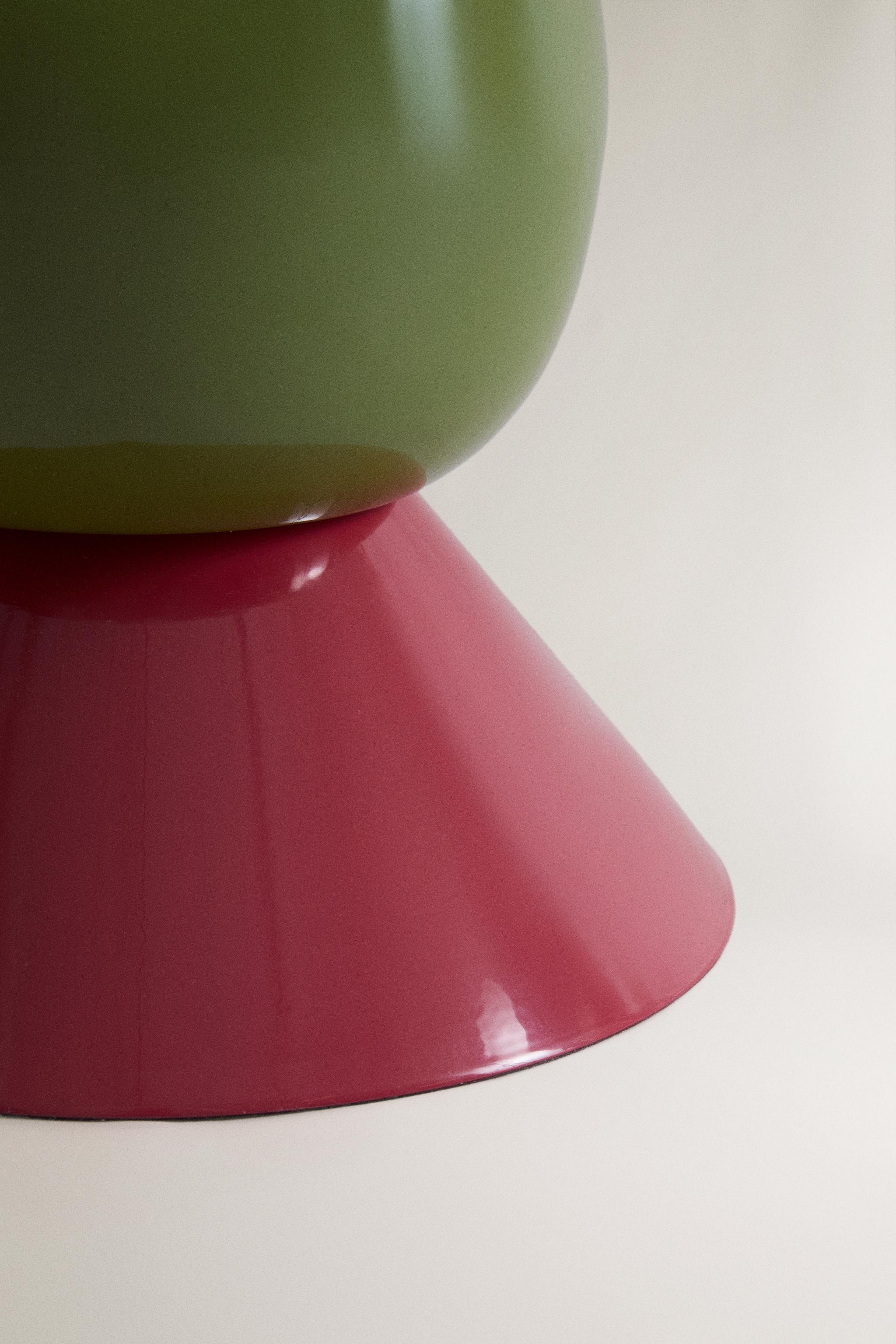 GEOMETRIC SHAPE METAL SIDE TABLE