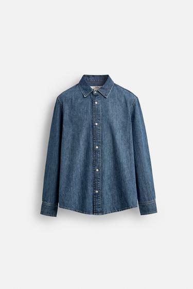 LIMITED EDITION DENIM SHIRT - Mid-blue by Zara