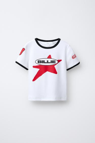 BILLIE EILISH ® LASH MUSIC © RIBBED PRINT T-SHIRT - White by Zara - Image 0