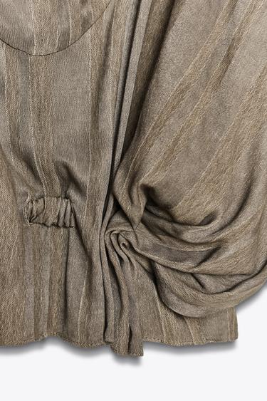 ZW COLLECTION VOLUME JACQUARD TOP - Brown by Zara - Image 5