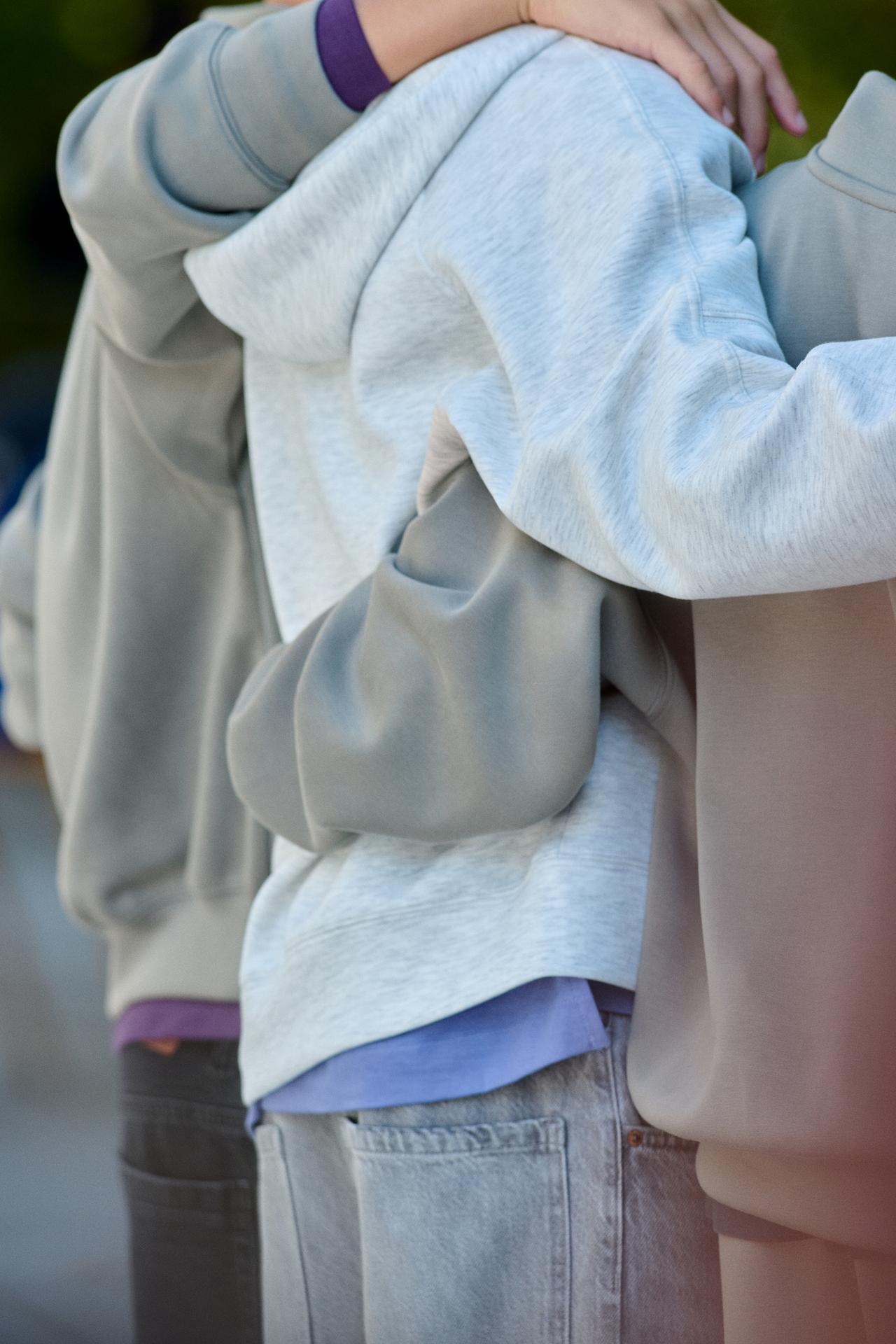 SPORTY HOODIE — Gray marl