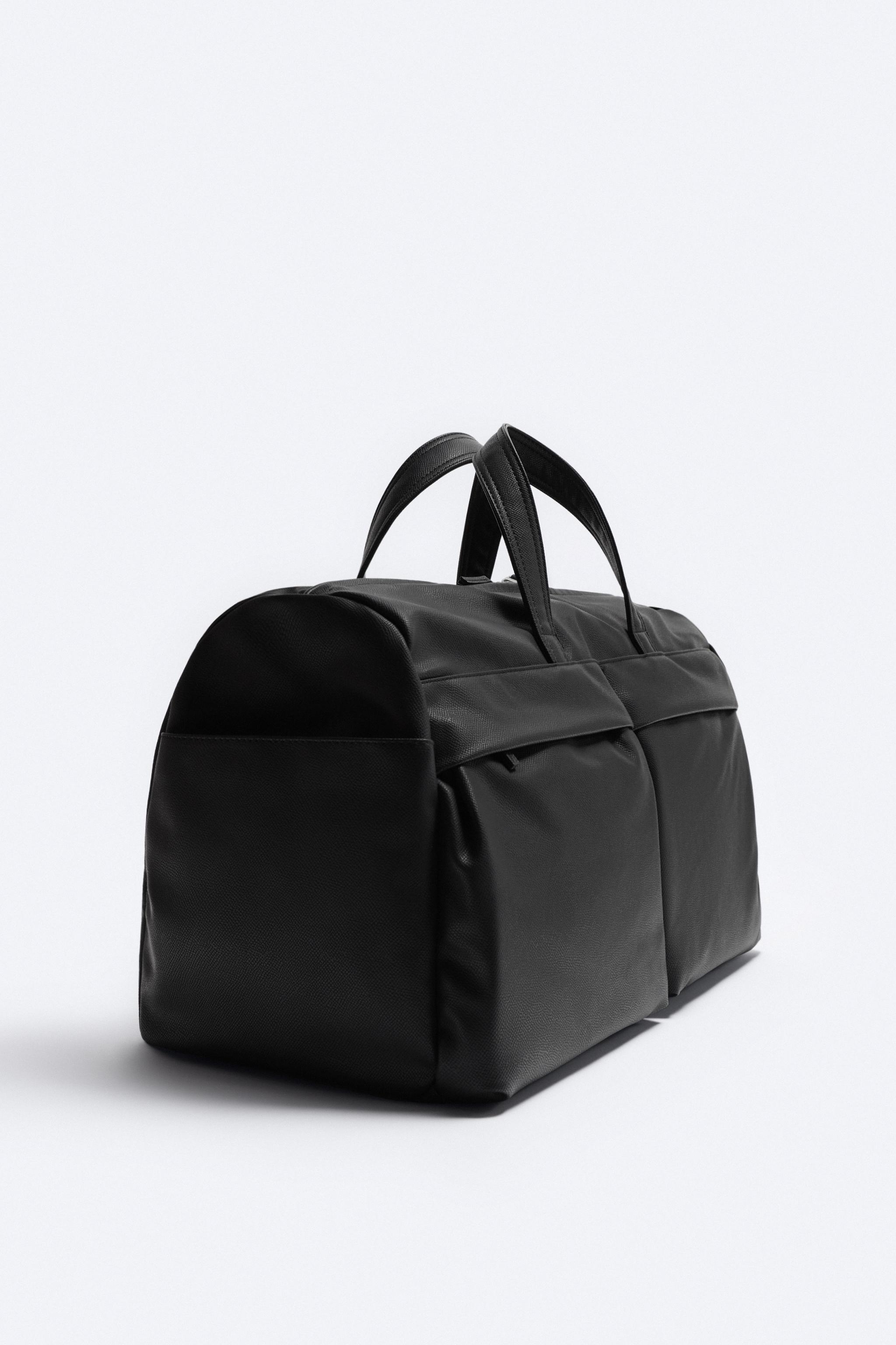 TEXTURED DUFFLE BAG Black ZARA United States