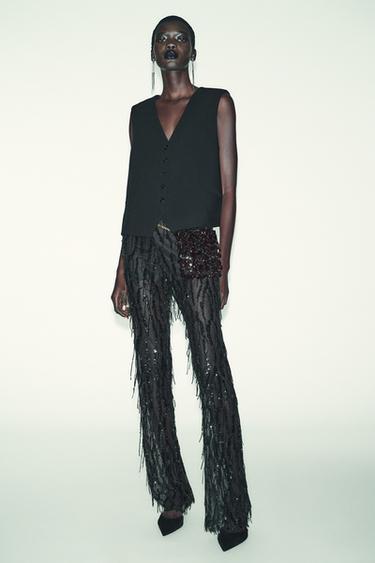 جيليه بتصميم خياط - أسود by Zara