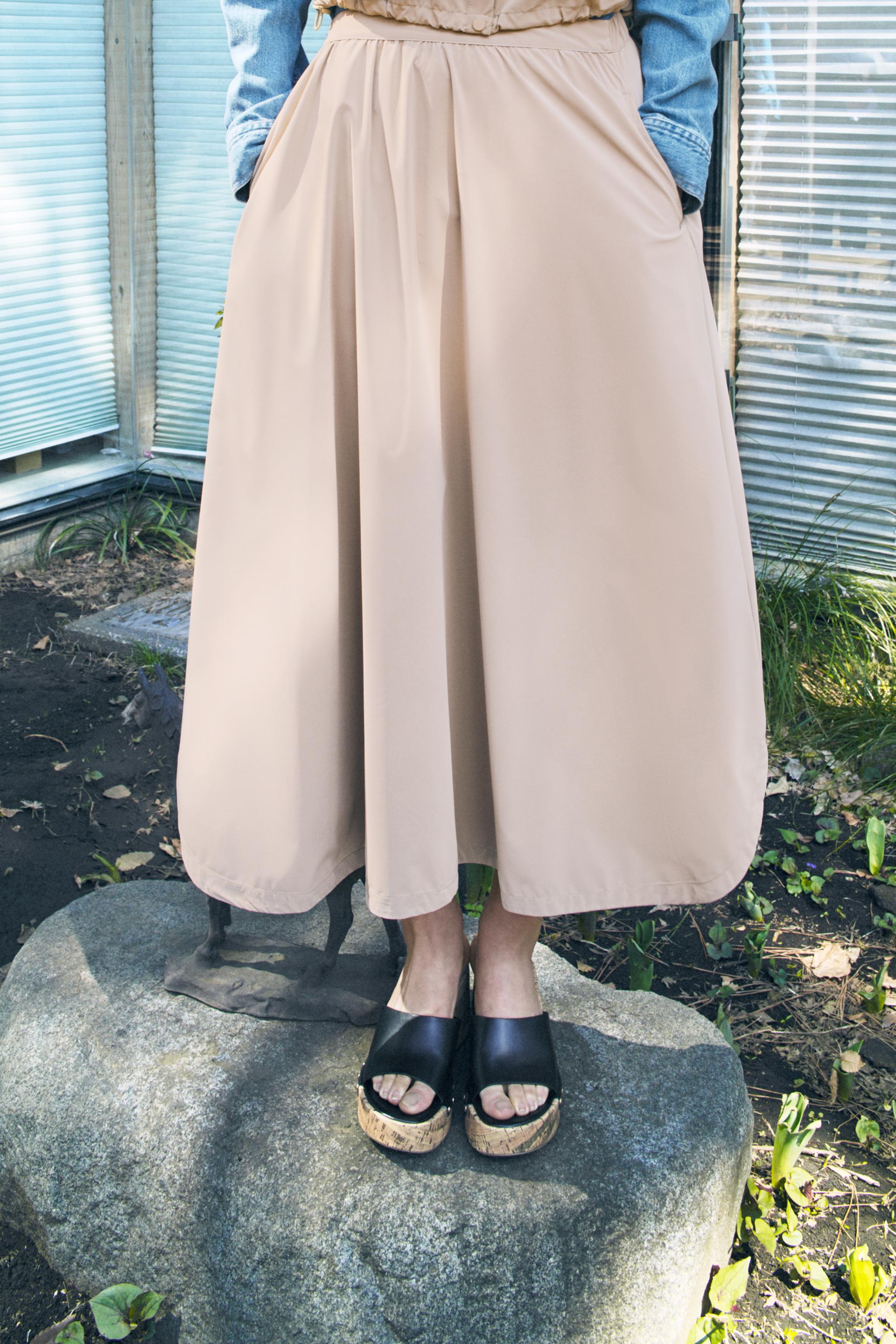 ラウンドヘムミディ丈スカート - ミディアムキャメル | ZARA