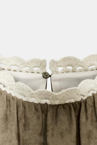 FAUX SUEDE SHORT DRESS - camel by Zara - Image 8