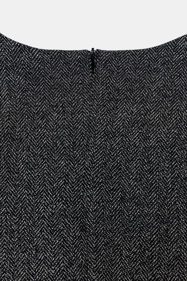 TOP EN SERGÉ AVEC CEINTURE - Gris foncé de Zara - Image 6