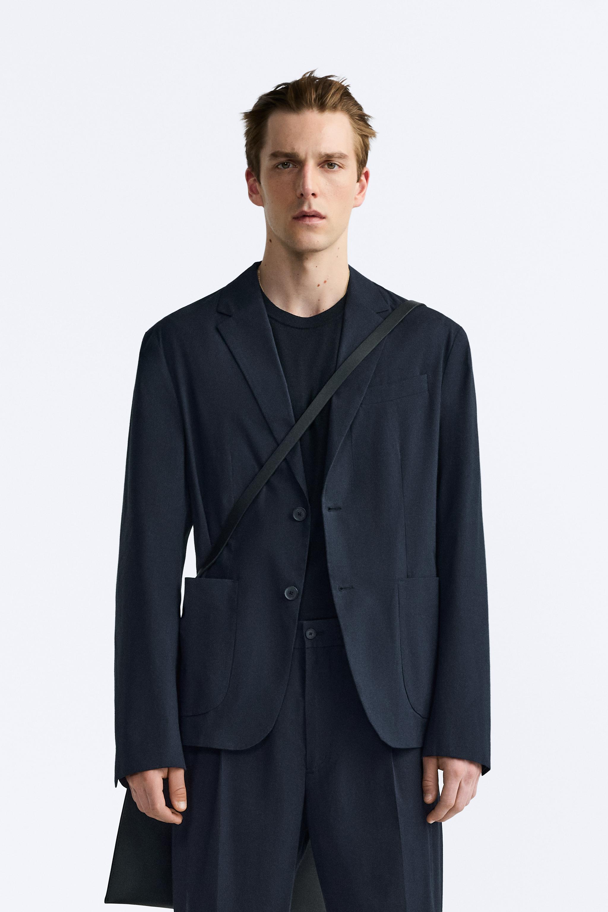 早い者勝ち MAN 【美品】ZARA ストライプ 総裏 XL セットアップ 