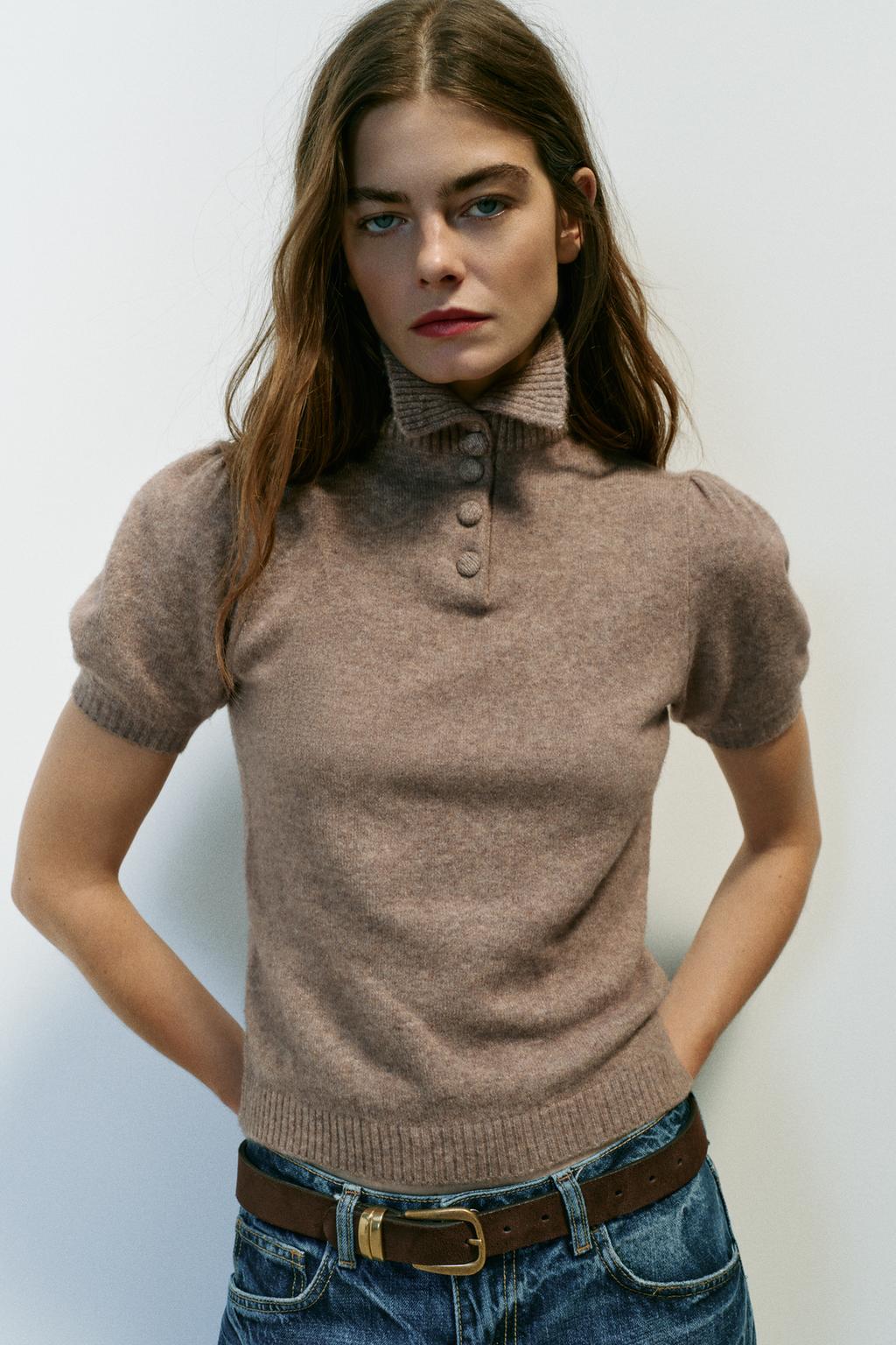 SHORT SLEEVE KNIT JUMPER