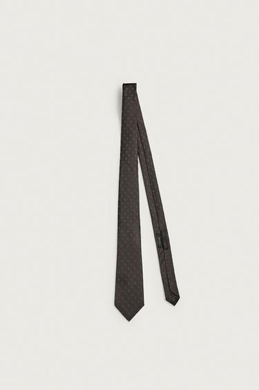 100% SILK PAISLEY JACQUARD TIE — Brown 2