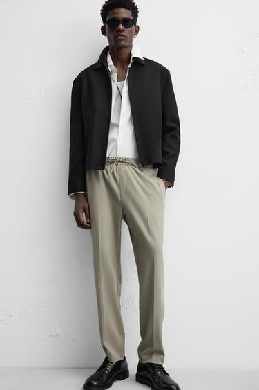PANTALON AVEC TAILLE STYLE JOGGING CONFORT - Vert pomme de Zara - Image 4