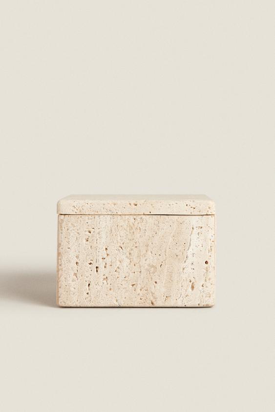 MARBLE STORAGE BOX Beige ZARA United States