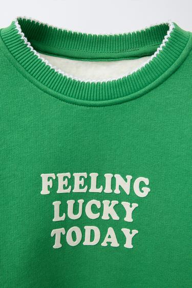 SWEAT IMPRIMÉ À RELIEF - Vert de Zara - Image 2