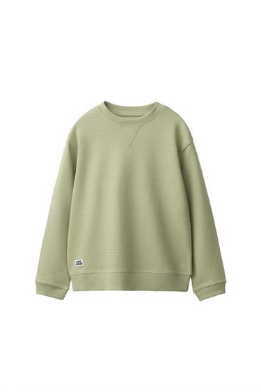 Zara JEDNOBOJNA OTTOMAN MAJICA – Zelena