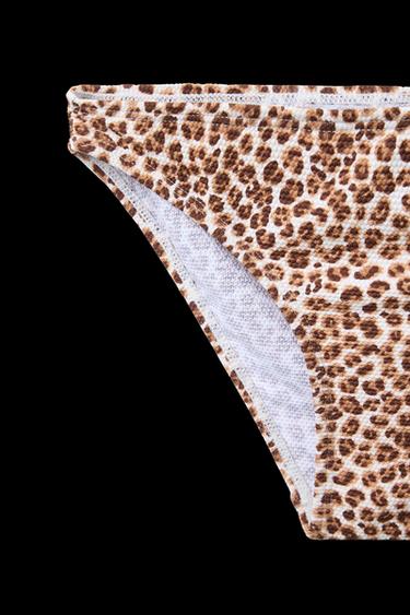6-14 JAHRE/ BIKINI MIT TIERMUSTER UND CUT-OUT - Hellbeige von Zara
