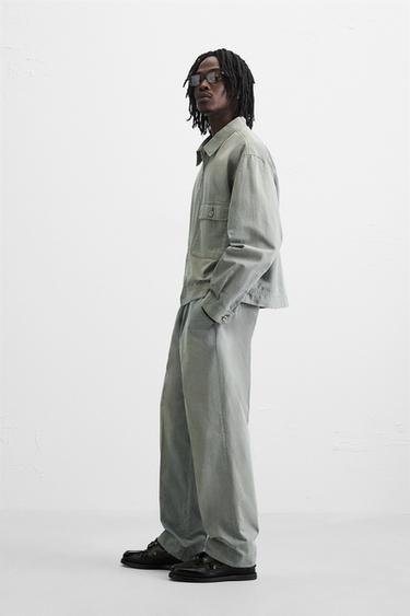 PANTALON CHINO IMPRIMÉ EFFET VINTAGE - Gris de Zara - Image 3