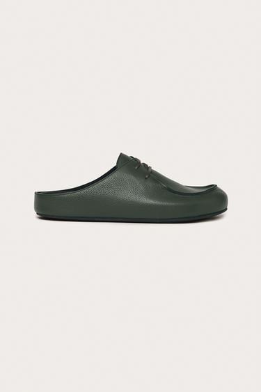 LIMITED EDITION LEATHER CLOGS — Green 2