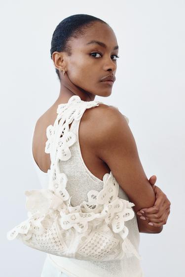 KABELKA PŘES RAMENO S VÝŠIVKOU - Bílá od Zara - Obrázek 0