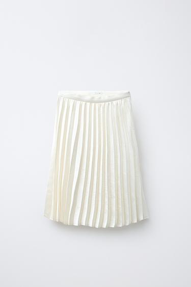 חצאית קפלים - בז' של Zara