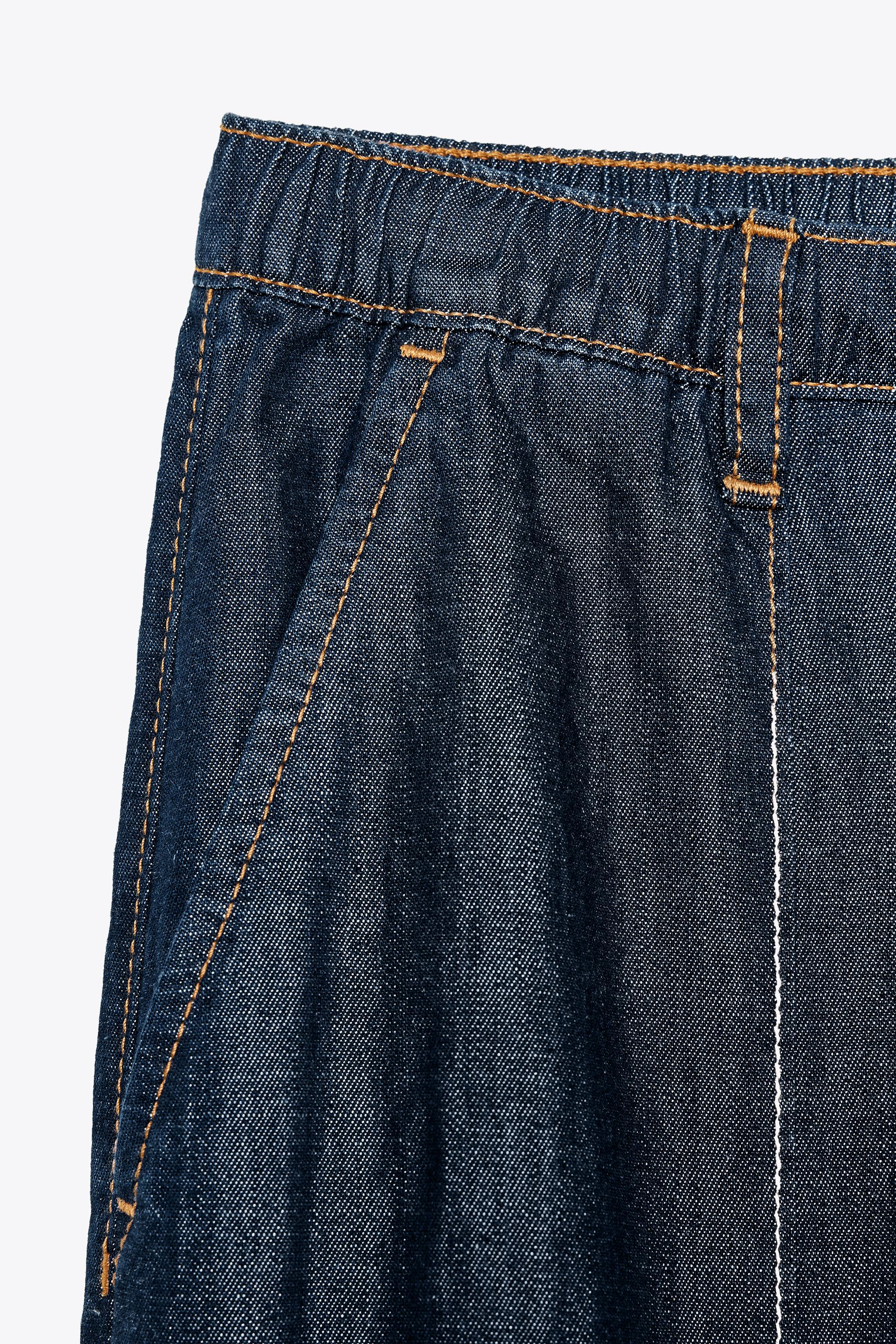 ZARA Z1975 ジョガーワイドレッグハイウエストジーンズ 今季新作 ZARA ハイウエスト ジョガーワイドレッグデニムパンツ - メルカリ