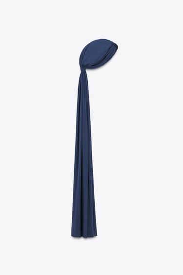 Zara LIMITED EDITION KNOTTED TURBAN HEADPIECE - Navy blue
