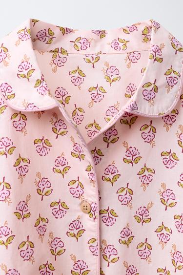 6-14 YEARS/ FLORAL SHIRT AND TROUSERS PYJAMAS - Pink by Zara - Image 5