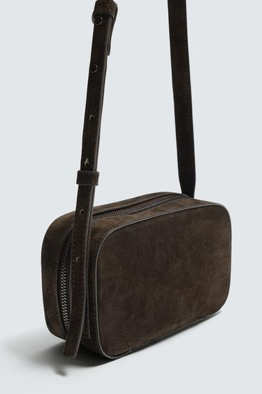 SAC BANDOULIÈRE EN CUIR - Marron de Zara - Image 2