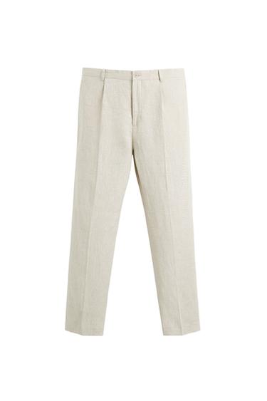 PANTALÓN 100% LINO PLIEGUES
