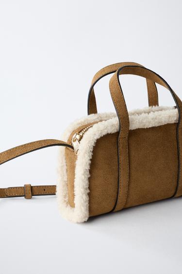 SAC BANDOULIÈRE EN PEAU DE MOUTON - Marron de Zara - Image 2