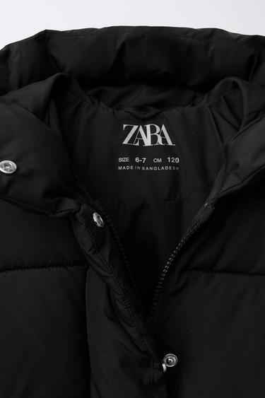 VESTE REMBOURRÉE À CAPUCHE - Noir de Zara - Image 2