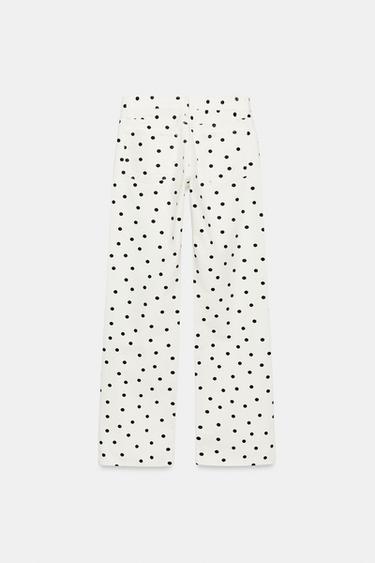 TRF LOW-RISE WIDE-LEG DOT JEANS - only one by Zara - Image 9