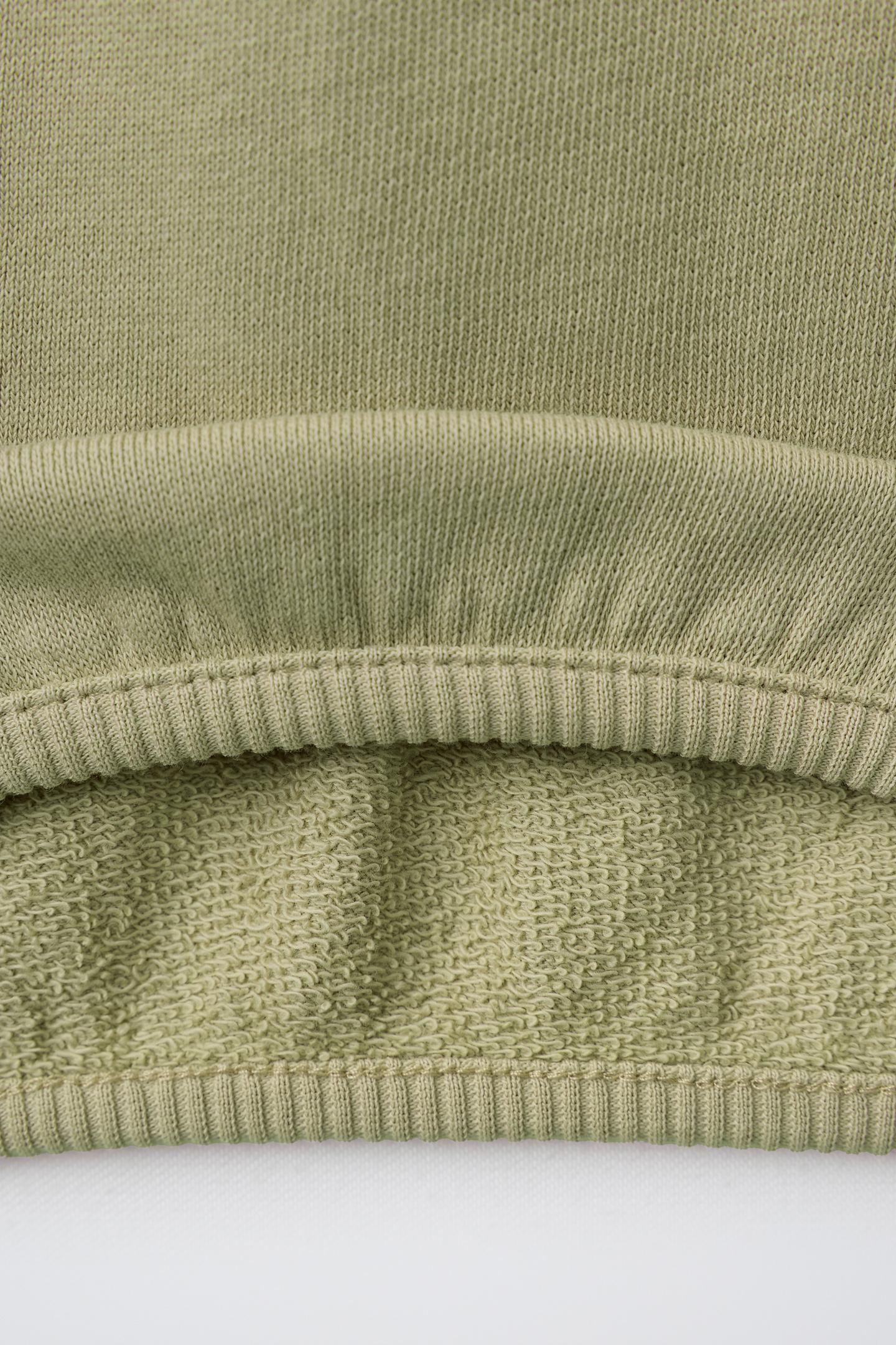 Детские комплекты Zara Solid Balloon Pants and Sweatshirt Set, цвет: Оливковый зелёный — фото 5