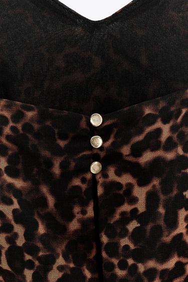 ANIMAL PRINT MIDI DRESS - Leopard by Zara - Image 10